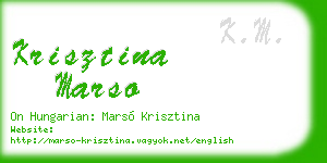 krisztina marso business card